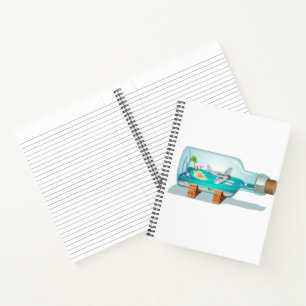 Cuaderno Botella de recuerdo personalizado