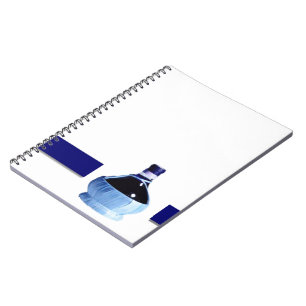 Cuaderno Botella de vino azul