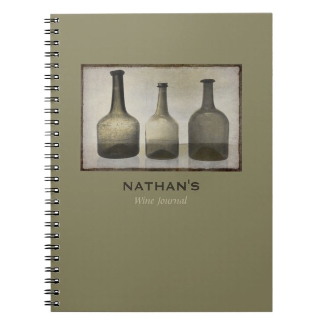 Cuaderno Botellas rusas todavía vida arte vino personalizad (Frente)