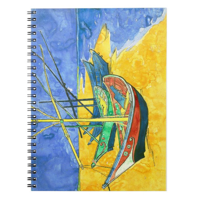 Cuaderno Botes de Vincent van Gogh en Saintes-Marie Waterco (Frente)