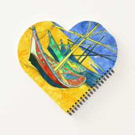 Cuaderno Botes de Vincent van Gogh en Saintes-Marie Waterco
