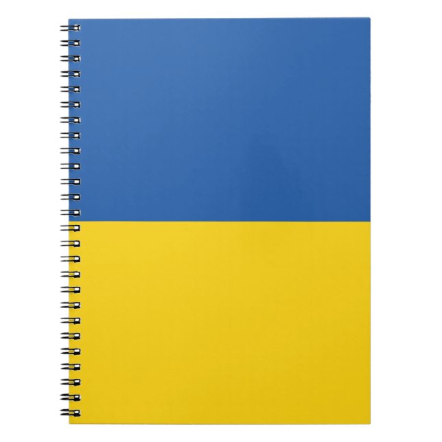 Cuaderno Botón Bandera de Ucrania (Frente)