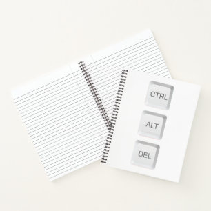 Cuaderno botón CTRL ALT DEL teclado del equipo de SlipperyJ