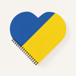 Cuaderno Botón de la bandera de Ucrania