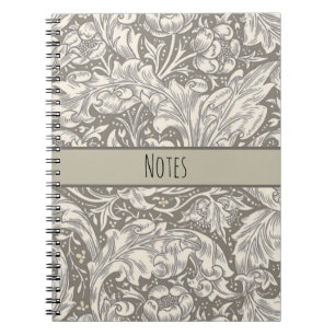 Cuaderno Botón de soltero de damasco antiguo de William Mor
