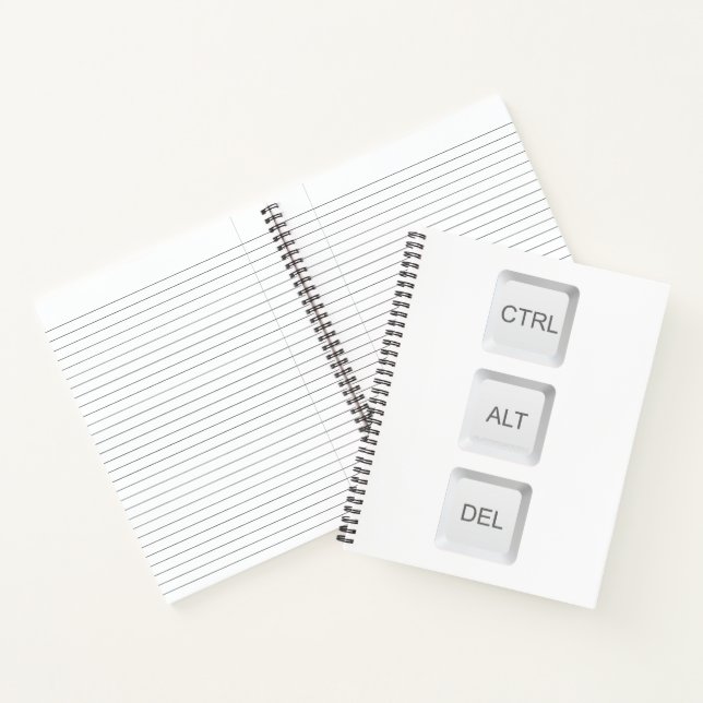 Cuaderno Botón del teclado de la computadora CTRL ALT DEL d (Interior)