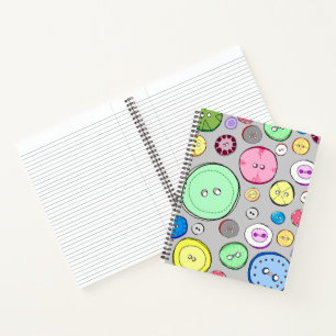 Cuaderno Botones Cute Pastel