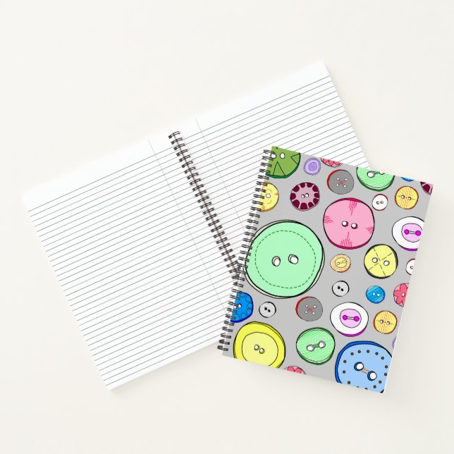 Cuaderno Botones Cute Pastel (Interior)