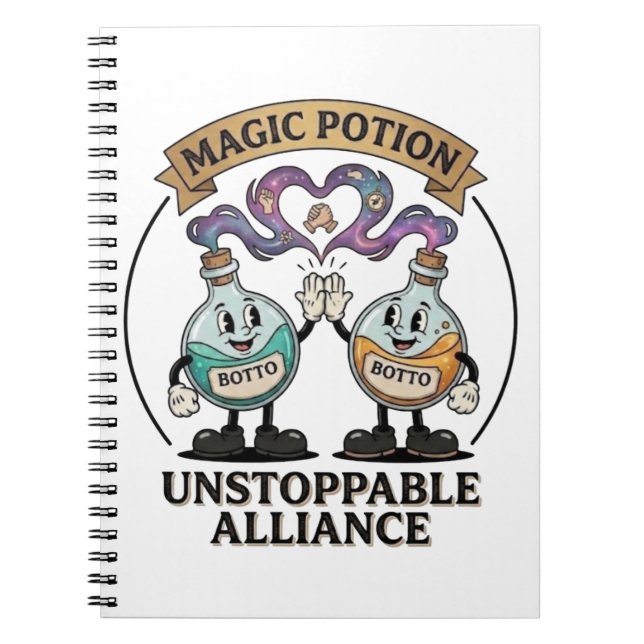 Cuaderno Botto Brand Unstoppable Alliance Retro Magic Potio (Frente)