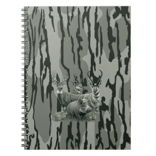 Cuaderno Bottomland Camo Whitetail Deer Mule Deer Pronghorn
