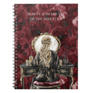 Cuaderno Boudoir Rubio Floral Borgoña