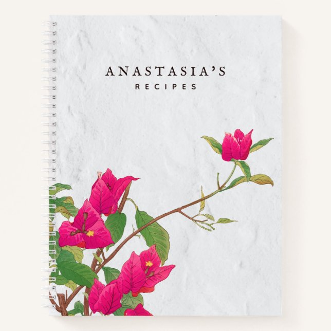 Cuaderno Bougainvillea Griega Receta de la isla (Anverso)