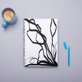Cuaderno Bouquet Blanc: Resumen blanco y negro