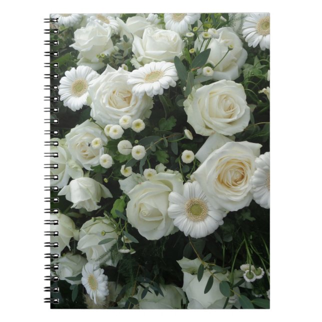 Cuaderno Bouquet de flores blancas (Frente)