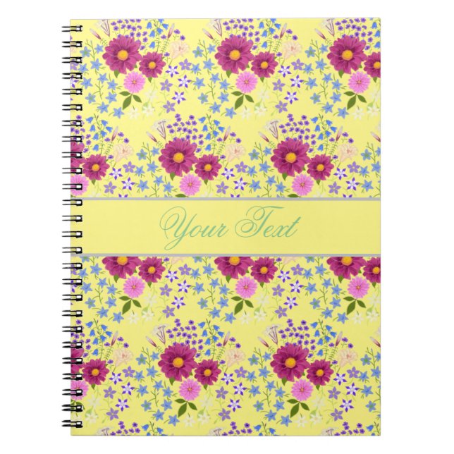 Cuaderno Bouquet de flores con bloc de notas Dahlia (Frente)
