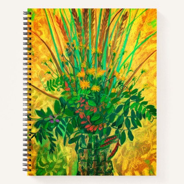 Cuaderno Bouquet de la Bahía Finlandesa, arte floral modern (Anverso)
