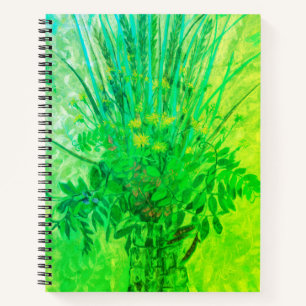 Cuaderno Bouquet de la Bahía Finlandesa, arte floral, verde