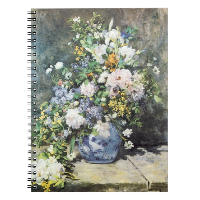 Cuaderno Bouquet de primavera de Pierre Renoir, flores de é (Frente)