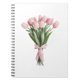 Cuaderno Bouquet de tulipanes rosados