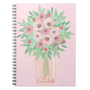 Cuaderno Bouquet floral rosa