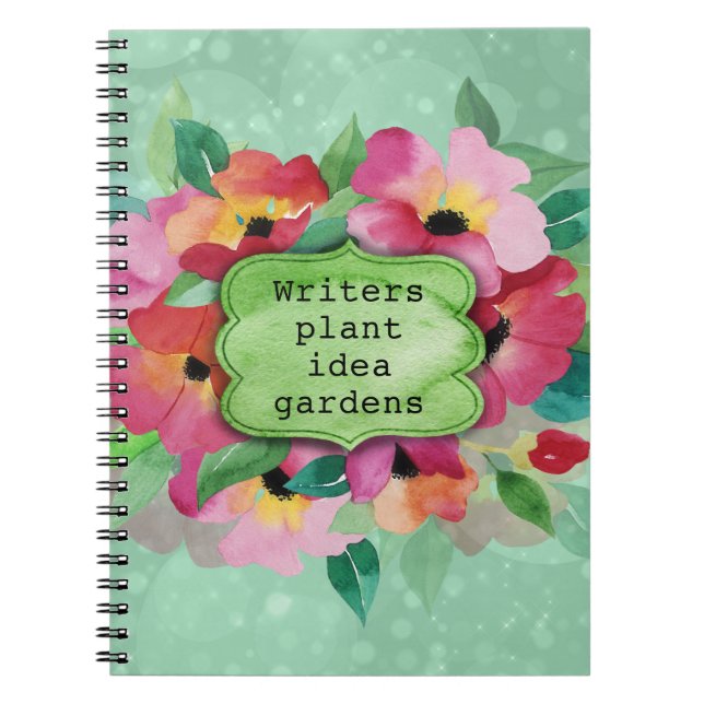 Cuaderno Bouquet floral rosa | Escritores Plantan Jardines  (Frente)
