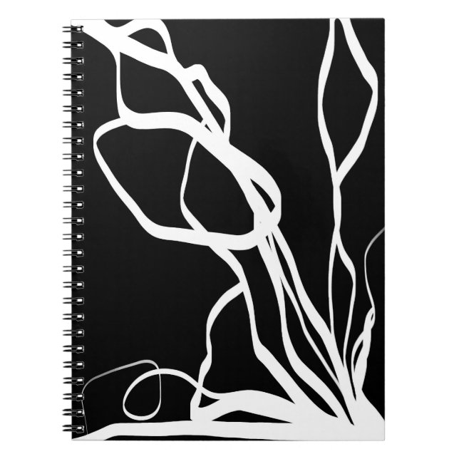 Cuaderno Bouquet Noir: Resumen en blanco y negro (Frente)