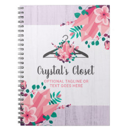 Cuaderno Boutique floral de la moda del armario de la