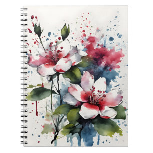 Cuaderno Bouvardia - Flores de acuarela