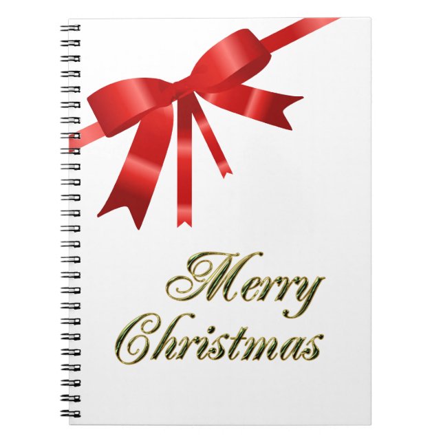 Cuaderno Bow de Navidades rojos (Frente)