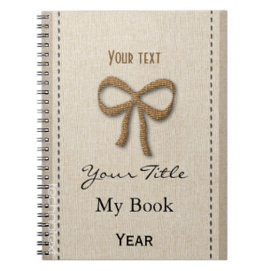 Cuaderno Bow de oro personalizado de la niña bebé