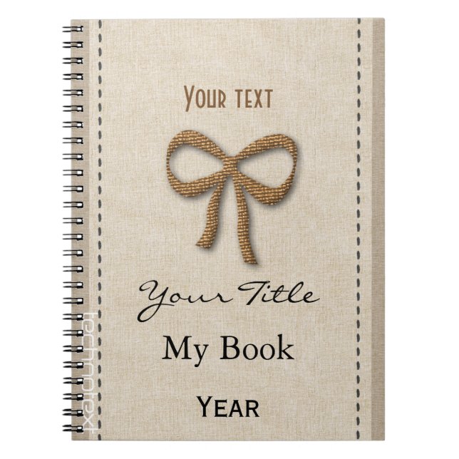 Cuaderno Bow de oro personalizado de la niña bebé (Frente)