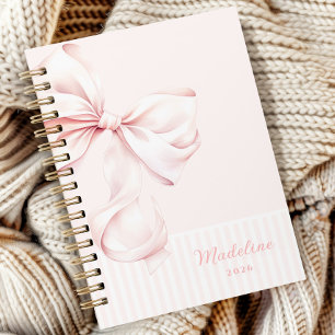 Cuaderno Bow rosa Chica suave