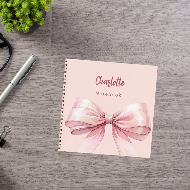 Cuaderno Bow rosa negro (Subido por el creador)