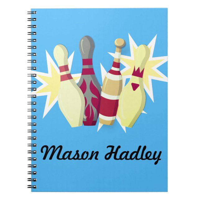 Cuaderno Bowling de estilo vintage (Frente)
