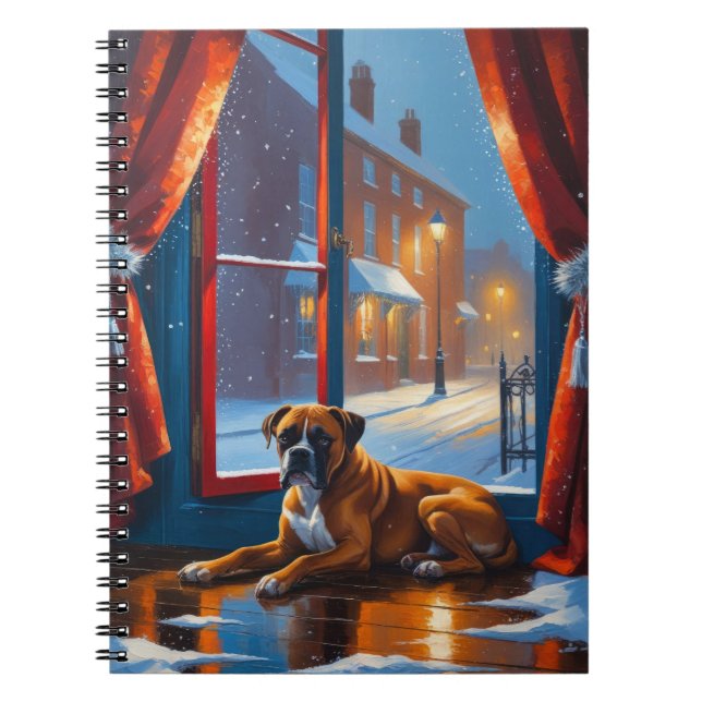 Cuaderno Boxeador con Luces de Navidad Fiesta (Frente)