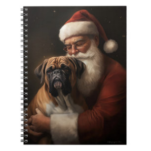 Cuaderno Boxeador con Santa Claus Festivo de Navidad