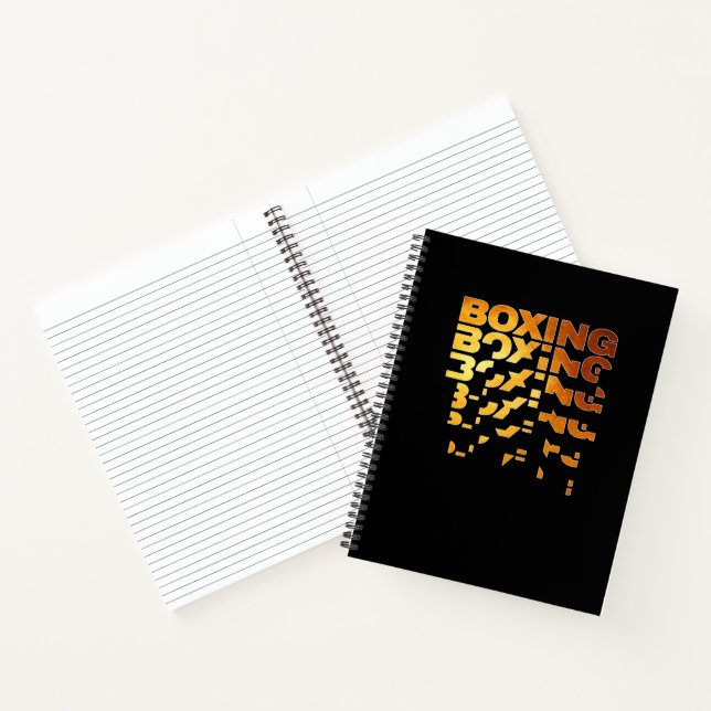 Cuaderno Boxeador de Boxeo Arte de Palabra Gráfico (Interior)