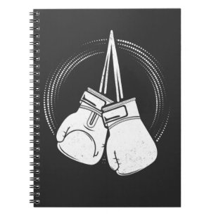 Cuaderno Boxeador de guantes de boxeo blanco