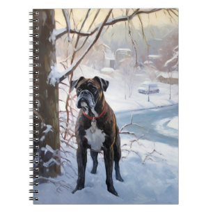 Cuaderno Boxeador Deja que nieve Navidad