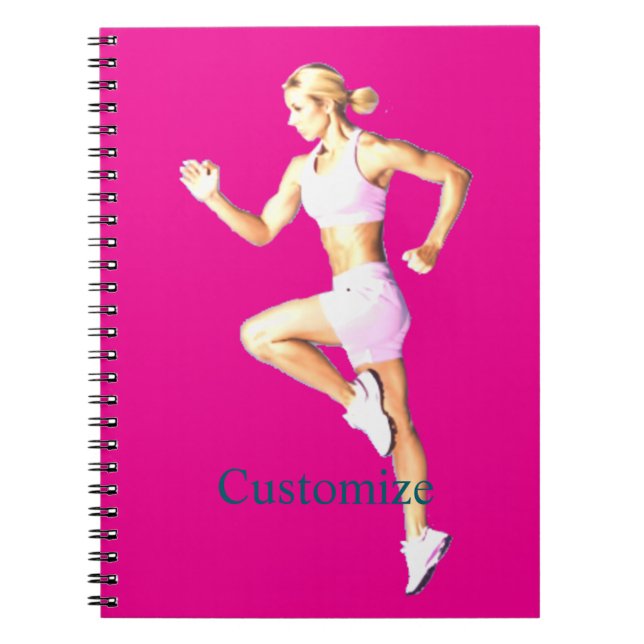 Cuaderno Boxeadora Femenina En Forma Thunder_Cove (Frente)