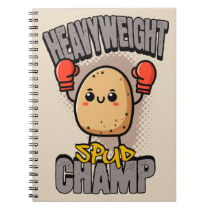 Cuaderno Boxeo de Patata Campeón Peso Pesado Spud