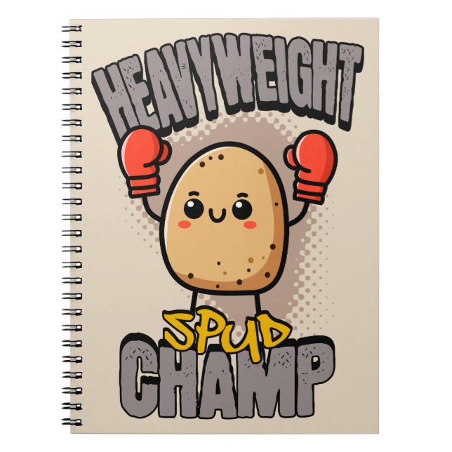 Cuaderno Boxeo de Patata Campeón Peso Pesado Spud (Frente)