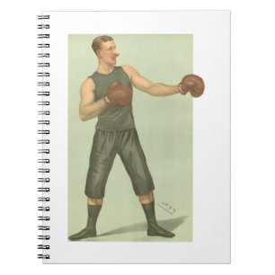 Cuaderno Boxer de época con trincheras verdes largas