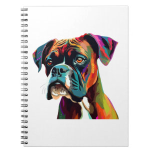 Cuaderno Boxer Dog Colorful