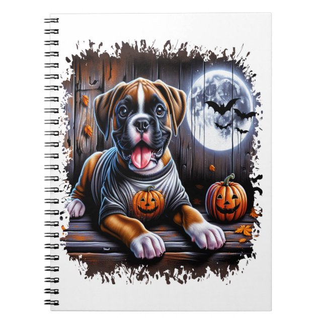 Cuaderno Boxer Dog Halloween (Frente)