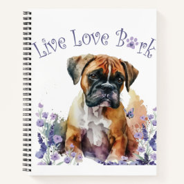 Cuaderno Boxer Dog Mom Floral