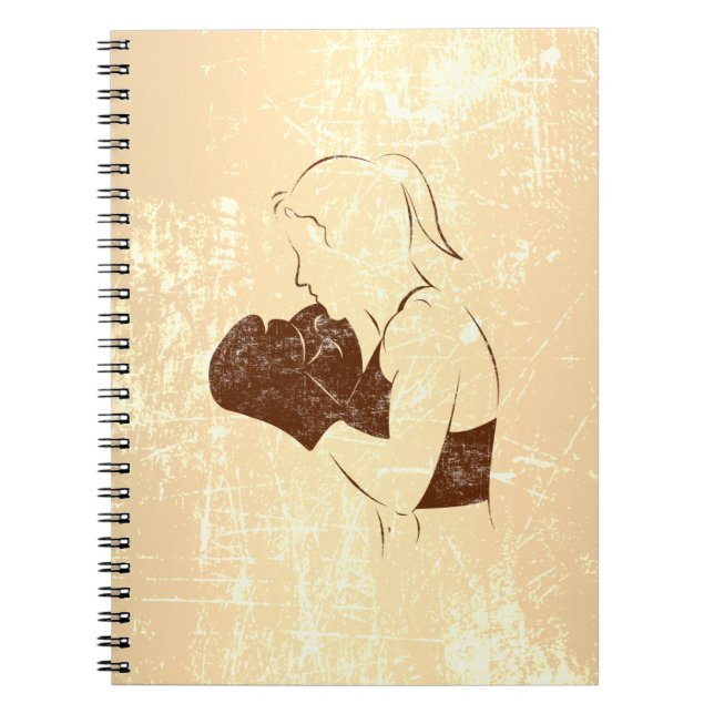 Cuaderno Boxer femenino con problemas (Frente)
