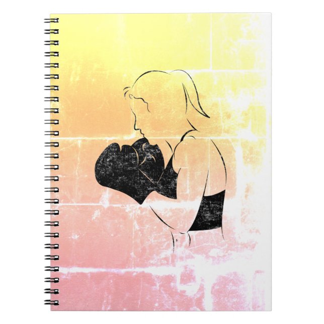Cuaderno Boxer femenino con problemas (Frente)