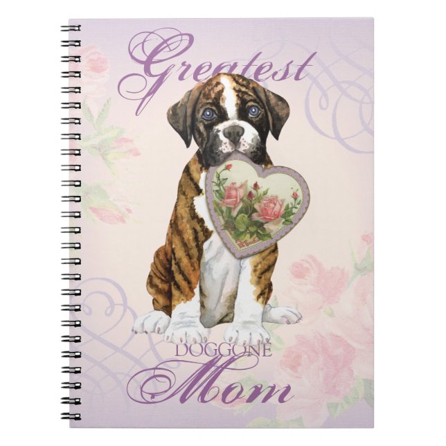 Cuaderno Boxer Heart Mom (Frente)