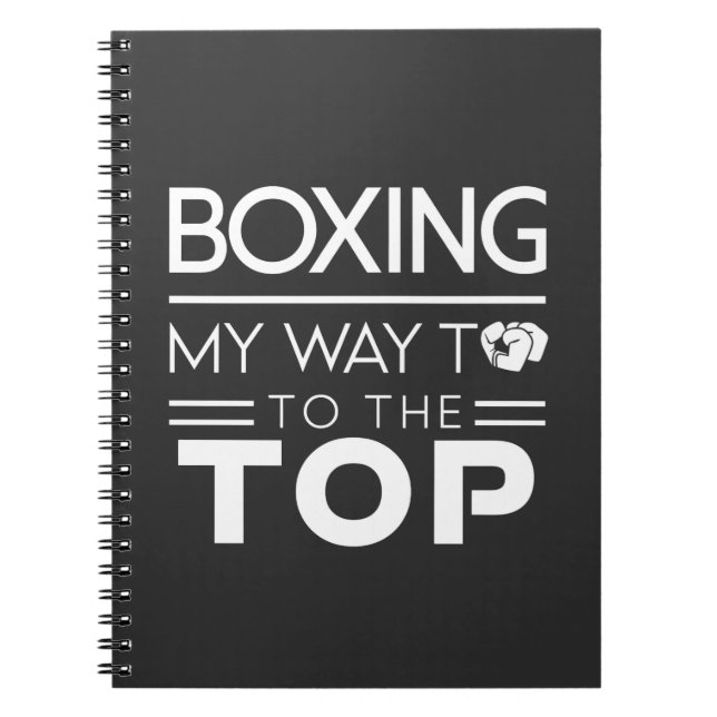 Cuaderno Boxing Motivation Quote Bold Minimal Typography (Frente)